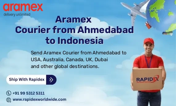 Aramex Courier from Ahmedabad to Indonesia | Free Pickup & Fast Delivery