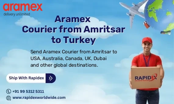 Aramex Courier from Amritsar to Turkey | Free Pickup & Fast Delivery