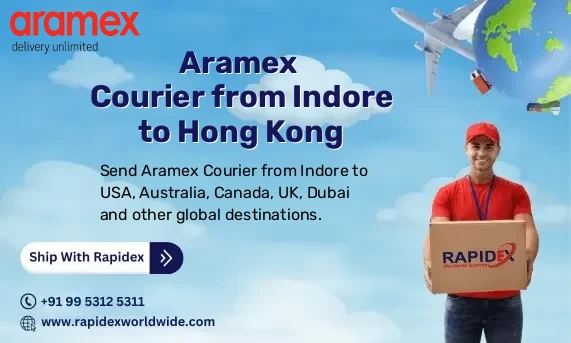 Aramex Courier from Indore to Hong Kong | Free Pickup & Fast Delivery