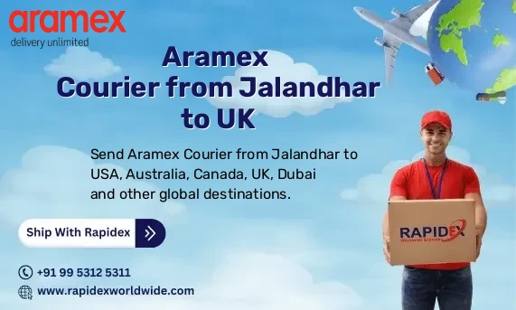 Aramex Courier from Jalandhar to UK | Free Pickup & Fast Delivery