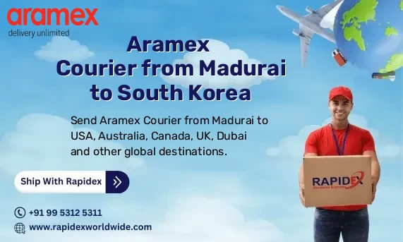 Aramex Courier from Madurai to South Korea | Free Pickup & Fast Delivery