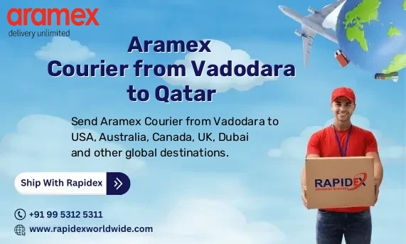 Aramex Courier from Vadodara to Qatar | Free Pickup & Fast Delivery
