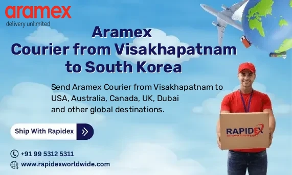 Aramex Courier from Visakhapatnam to South Korea | Free Pickup & Fast Delivery