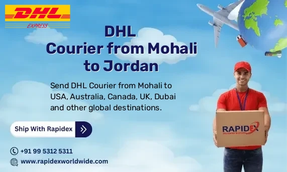 DHL Courier from Mohali to Jordan | Free Pickup & Fast Delivery