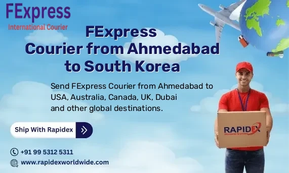 FExpress Courier from Ahmedabad to South Korea | Free Pickup & Fast Delivery