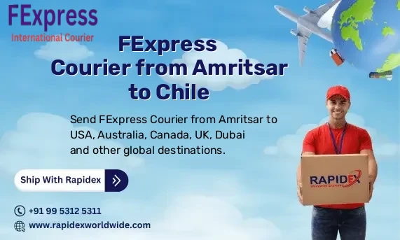 FExpress Courier from Amritsar to Chile | Free Pickup & Fast Delivery