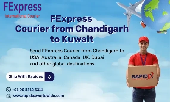 FExpress Courier from Chandigarh to Kuwait | Free Pickup & Fast Delivery