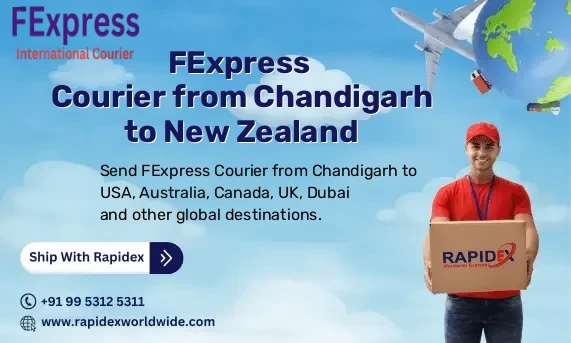 FExpress Courier from Chandigarh to New Zealand | Free Pickup & Fast Delivery