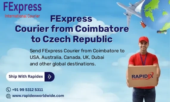 FExpress Courier from Coimbatore to Czech Republic | Free Pickup & Fast Delivery