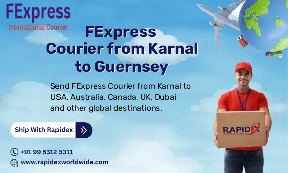 FExpress Courier from Karnal to Guernsey | Free Pickup & Fast Delivery