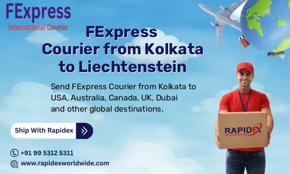 FExpress Courier from Kolkata to Liechtenstein | Free Pickup & Fast Delivery