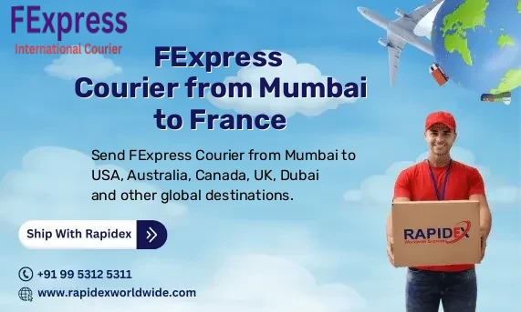 FExpress Courier from Mumbai to France | Free Pickup & Fast Delivery