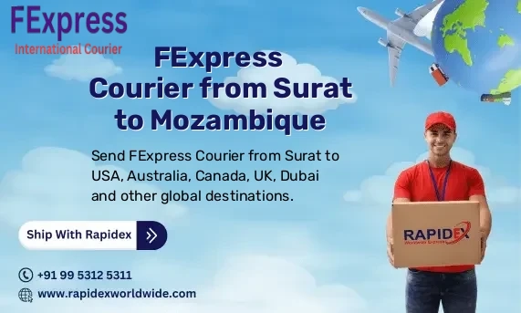 FExpress Courier from Surat to Mozambique | Free Pickup & Fast Delivery