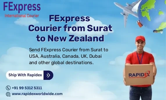 FExpress Courier from Surat to New Zealand | Free Pickup & Fast Delivery