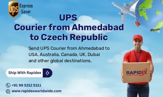 UPS Courier from Ahmedabad to Czech Republic | Free Pickup & Fast Delivery