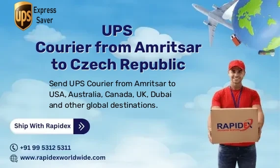 UPS Courier from Amritsar to Czech Republic | Free Pickup & Fast Delivery