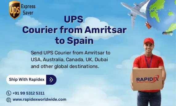 UPS Courier from Amritsar to Spain | Free Pickup & Fast Delivery