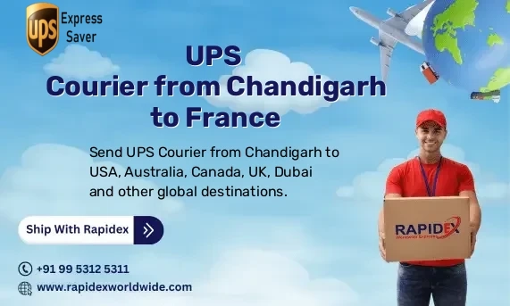 UPS Courier from Chandigarh to France | Free Pickup & Fast Delivery