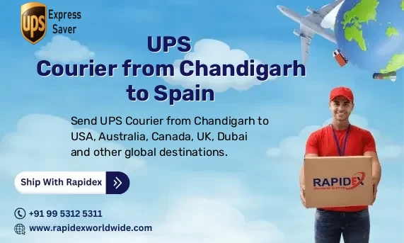 UPS Courier from Chandigarh to Spain | Free Pickup & Fast Delivery