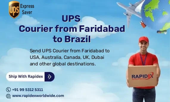 UPS Courier from Faridabad to Brazil | Free Pickup & Fast Delivery