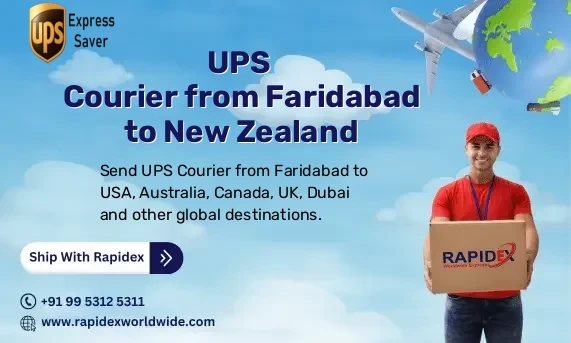 UPS Courier from Faridabad to New Zealand | Free Pickup & Fast Delivery