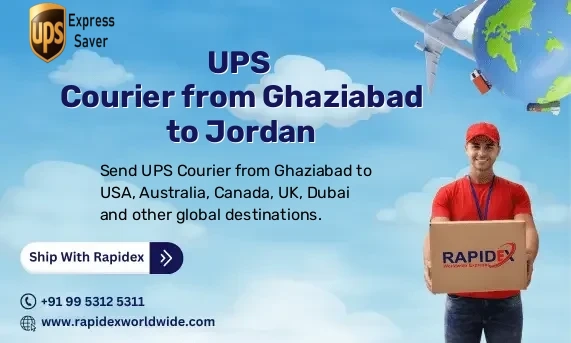 UPS Courier from Ghaziabad to Jordan | Free Pickup & Fast Delivery