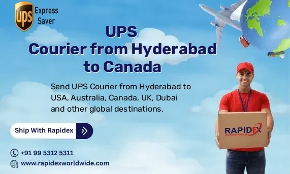 UPS Courier from Hyderabad to Canada | Free Pickup & Fast Delivery