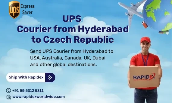 UPS Courier from Hyderabad to Czech Republic | Free Pickup & Fast Delivery