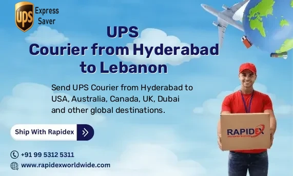UPS Courier from Hyderabad to Lebanon | Free Pickup & Fast Delivery