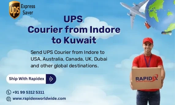 UPS Courier from Indore to Kuwait | Free Pickup & Fast Delivery