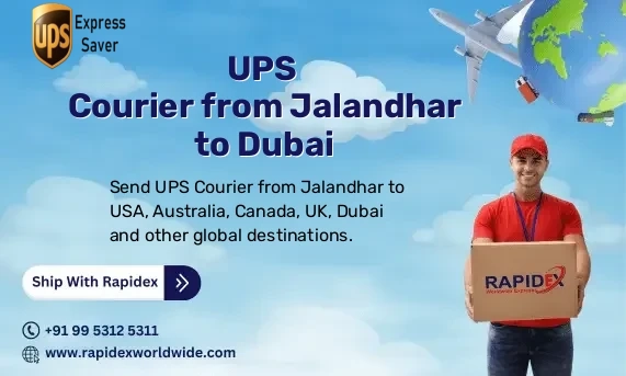 UPS Courier from Jalandhar to Dubai | Free Pickup & Fast Delivery