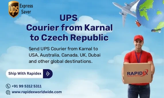 UPS Courier from Karnal to Czech Republic | Free Pickup & Fast Delivery