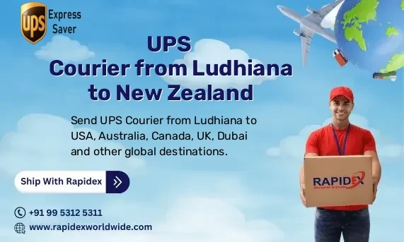 UPS Courier from Ludhiana to New Zealand | Free Pickup & Fast Delivery
