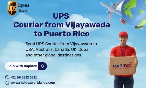 UPS Courier from Vijayawada to Puerto Rico | Free Pickup & Fast Delivery