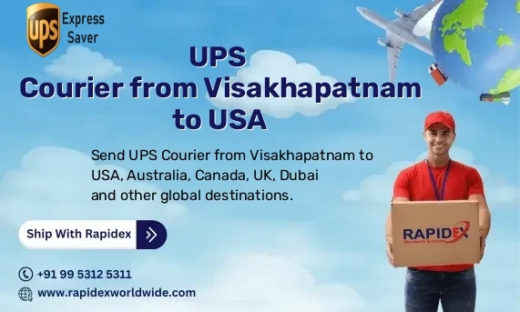 UPS Courier from Visakhapatnam to USA | Free Pickup & Fast Delivery