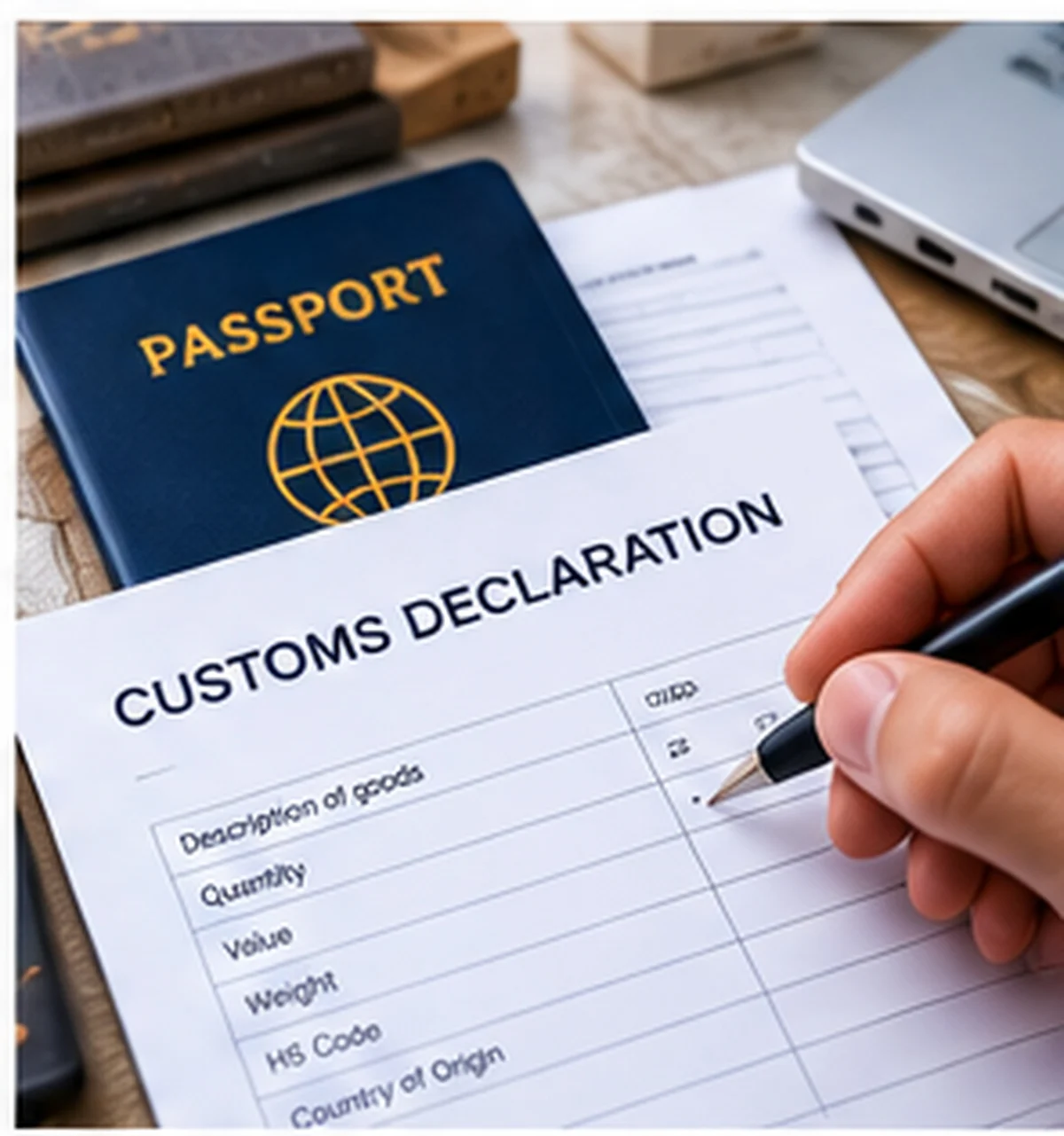 Pack international courier shipment