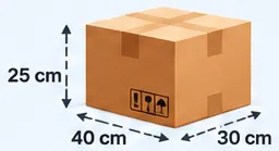 Courier package dimensions example