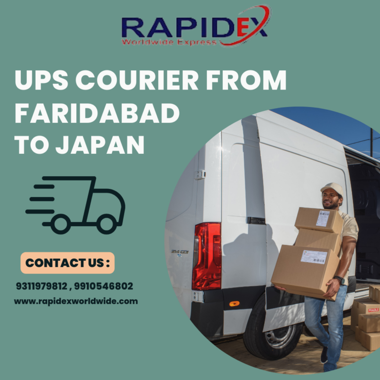 UPS Courier from Faridabad to Japan through Rapidex: Effortless International Shipping