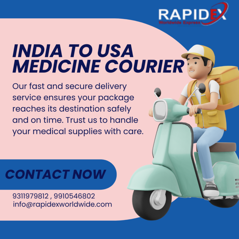 India to USA Medicine Courier Charges by Rapidex: Delivering Health and Happiness