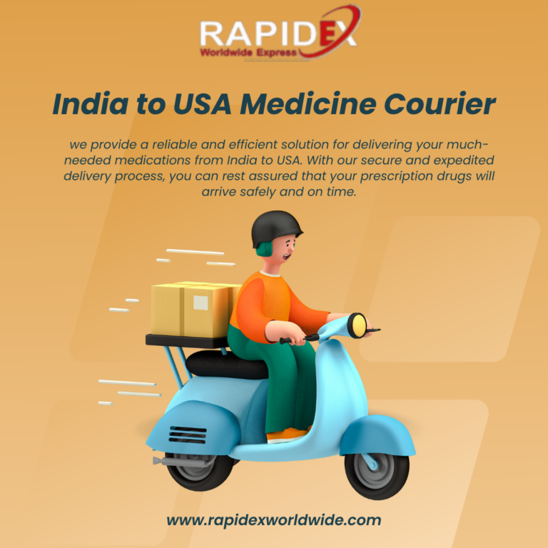 India to USA Courier Medicine with Rapidex Worldwide Express: Fast-track Your Medication Delivery