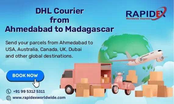 DHL Courier from Ahmedabad to Madagascar | Free Pickup & Fast Delivery