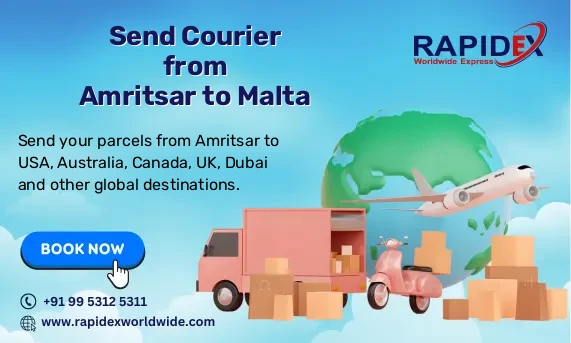 Courier from Amritsar to Malta | Free Pickup & Fast Delivery