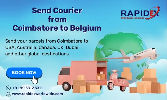 Courier from Coimbatore to Belgium | Free Pickup & Fast Delivery