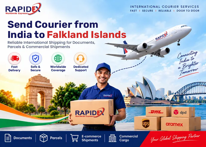 Send Courier from India to Falkland Islands