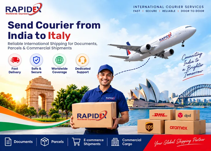 Send Courier from India to Italy