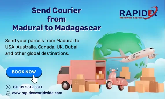 Courier from Madurai to Madagascar | Free Pickup & Fast Delivery