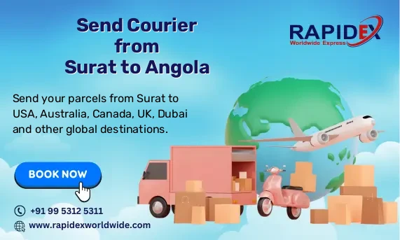 Courier from Surat to Angola | Free Pickup & Fast Delivery