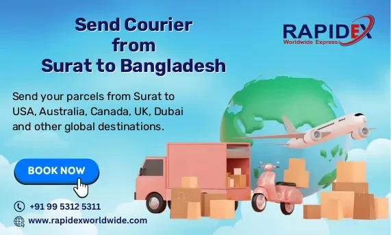 Courier from Surat to Bangladesh | Free Pickup & Fast Delivery